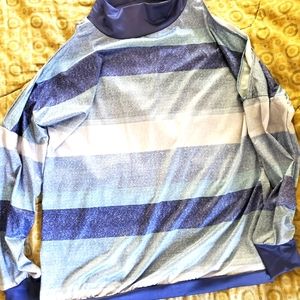 Size M Blue Cold Shoulder Top